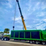 Air Burner machinery getting ready for transport