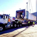 Jetways being loaded onto truck