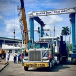 Oversize load in boat yard